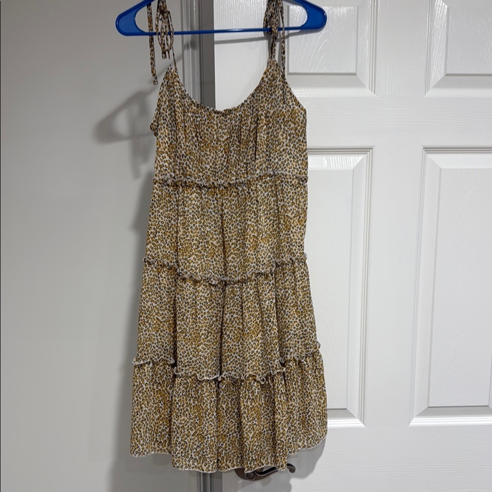 Leopard Print Tiered Dress
